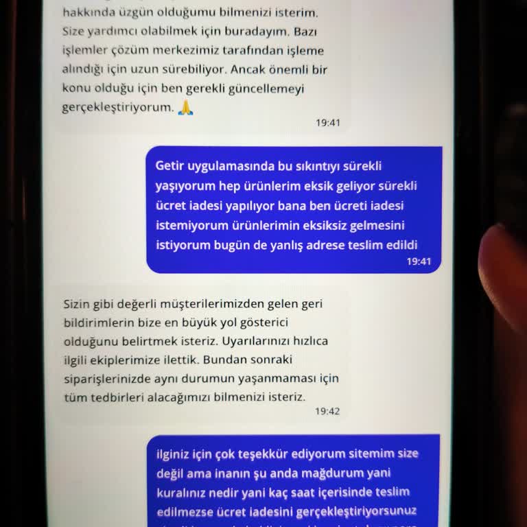 Getir'de Sürekli Eksik Teslimat Sorunu