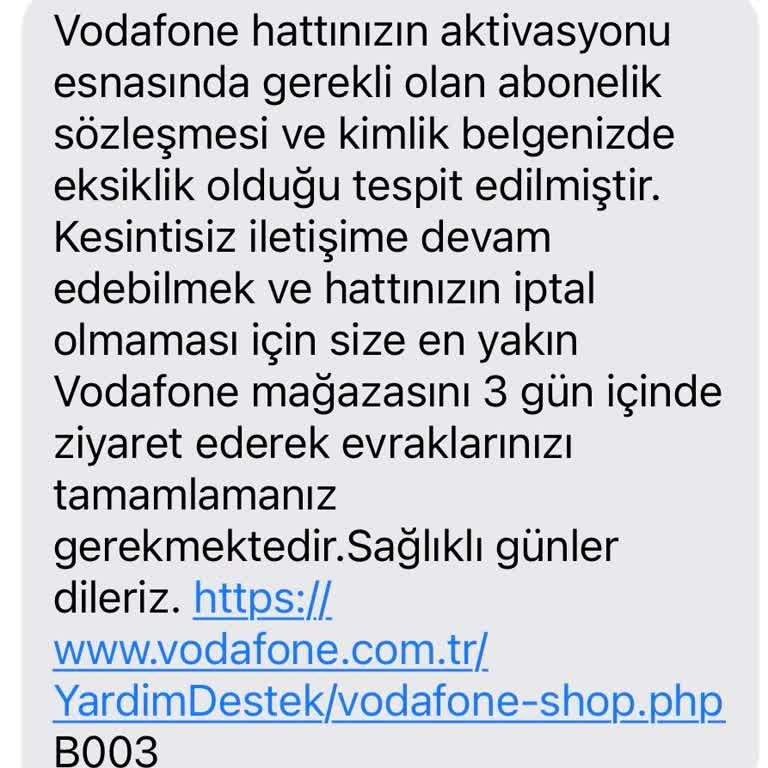 Vodafone Yanımda Uygulamasıyla Yaşadığım Evrak Sorunu Ve Hattımın Kısıtlanması