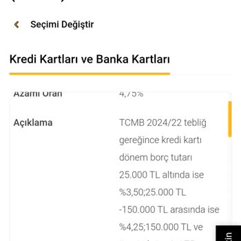 Kredi Kartı Faiz Oranı Güncellemesi Sorunu