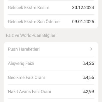 Kredi Kartı Faiz Oranı Güncellemesi Sorunu