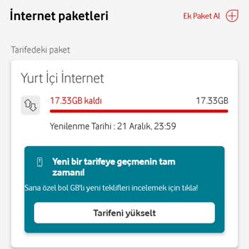 Vodafone Taahhüt Yenileme Sonrası Sınırsız Paket Sorunu