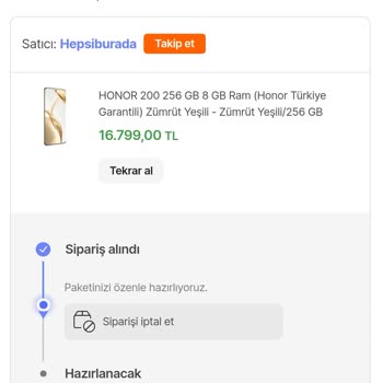 Hepsiburada'dan Sipariş Edilen Telefonun Kargolanmaması
