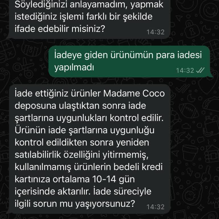 Para İadesi Sorunu Ve Sipariş İptali