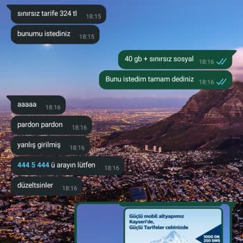 Yanlış Paket Ve Ücretle Mağduriyet