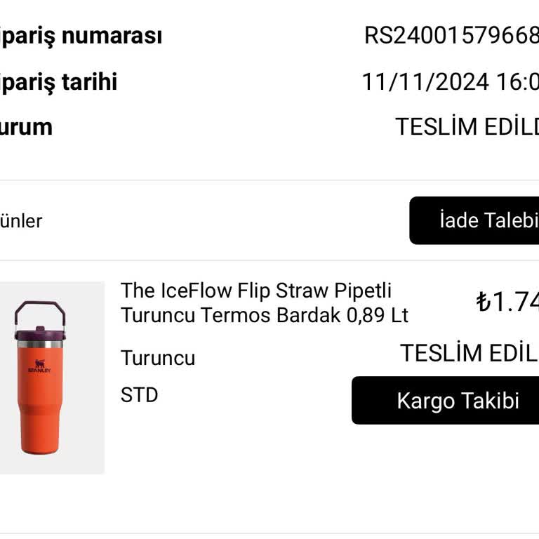 Vakkorama'dan Alınan Termosun Değişim Sürecinde Sorunlar