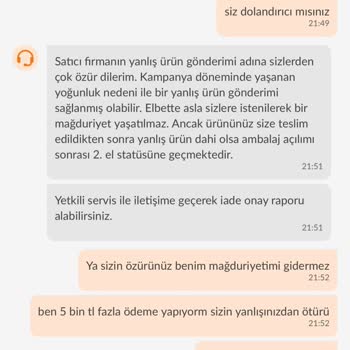 Yanlış Ürün Gönderimi Ve İade Sorunu