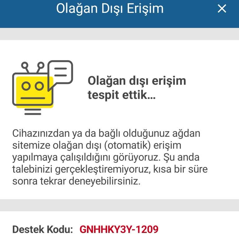 Sahibinden Uygulamasında Olağan Dışı Erişim Sorunu
