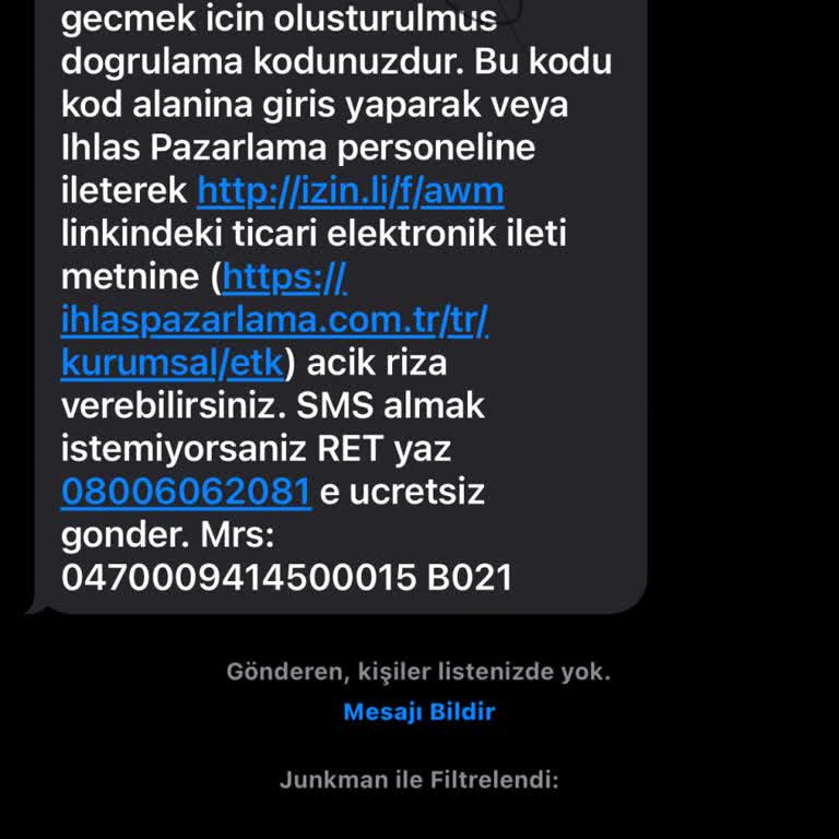 İzinsiz Gönderilen Onay Kodu Ve Müşteri Hizmetleri İlgisizliği