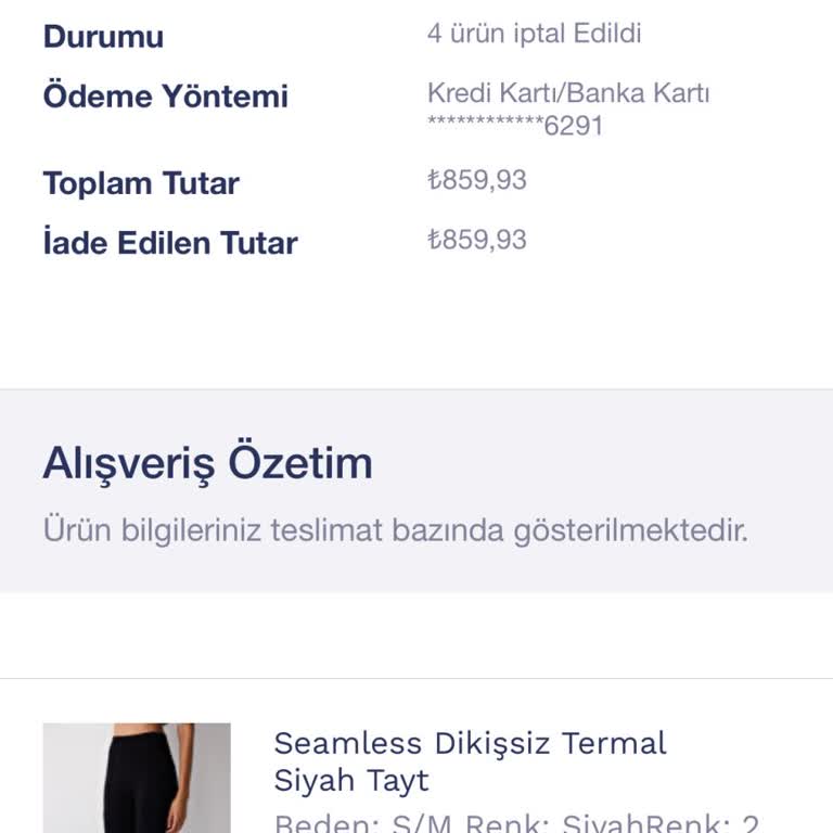 Penti'den İptal Edilen Siparişin Para İadesi Gecikmesi