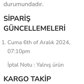Başarı Pazarlama Sitesinde İptal Edilen Siparişin Para İadesi Sorunu