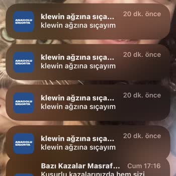 Sigortam Cepte Uygulamasından Gelen Küfürlü Mesajlar