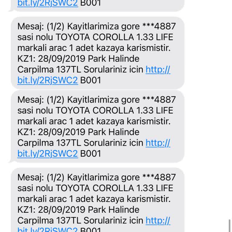 Yanlış Hasar Kayıt Mesajlarıyla Mağduriyet