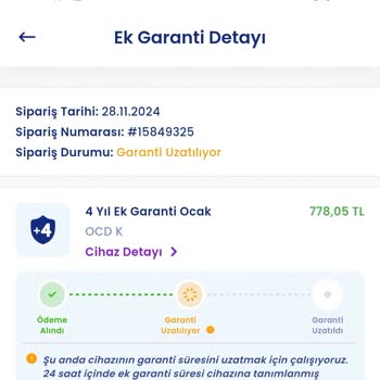 Garanti Uzatma Hizmetinde Eksik Teslimat Sorunu