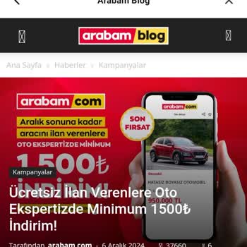 Arabam.com Ekspertiz İndirim Kampanyası Hüsranı