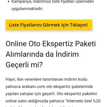 Arabam.com Ekspertiz İndirim Kampanyası Hüsranı