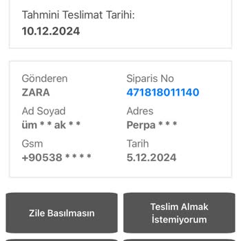 Zara Kargo Sorunu Ve İletişimsizlik