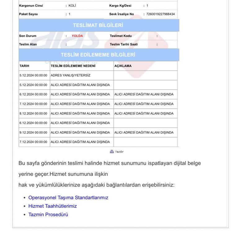 Yanıltıcı Kargo Hizmeti Ve İptal Sorunu