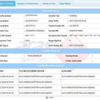 Aras Kargo'nun Bilgilendirme Eksikliği Ve Yanıltıcı İade İşlemi