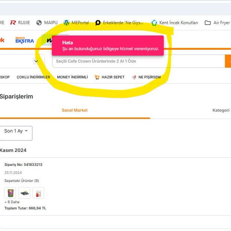 Migros Sanal Market Ankara'da Neden Hizmet Vermiyor?