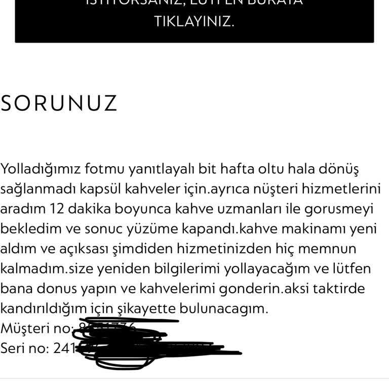 Hediye Kapsüller İçin İletişim Sorunu Ve Müşteri Hizmetleri Hayal Kırıklığı