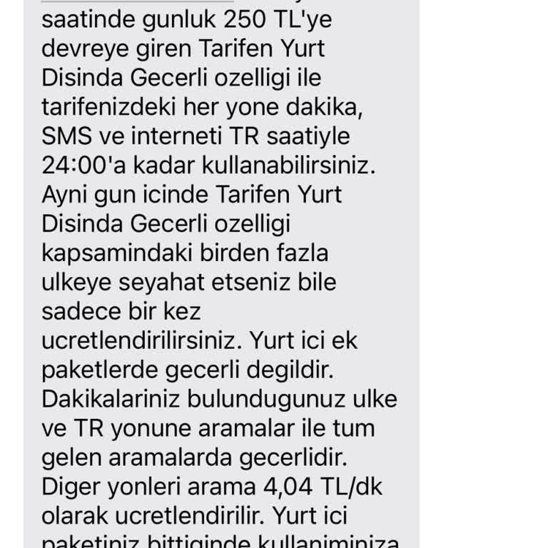 Hatalı Yurt Dışı Kullanım Ücretlendirmesi