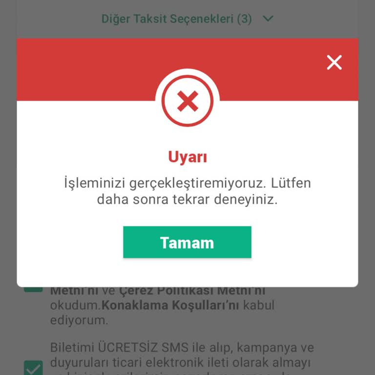 Rezervasyon Sorunu: Mobil Uygulamada Otel Rezervasyonu Yapılamıyor