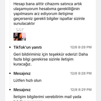 TikTok Hesabına Erişim Sorunu