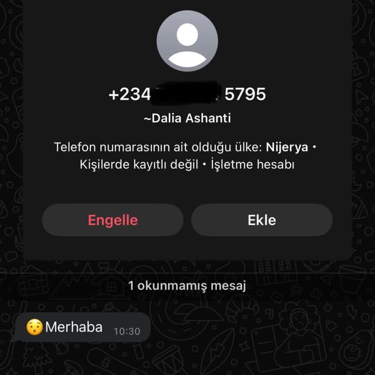 Bilinmeyen Numaradan Gelen Mesajla İlgili Güvenlik Endişesi