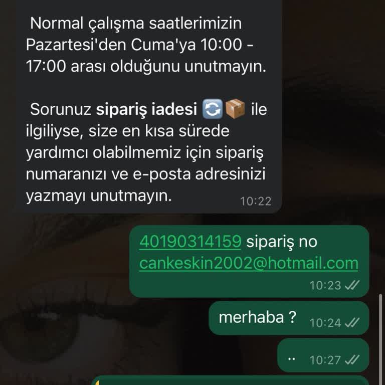 İade İşleminde İletişim Sorunu