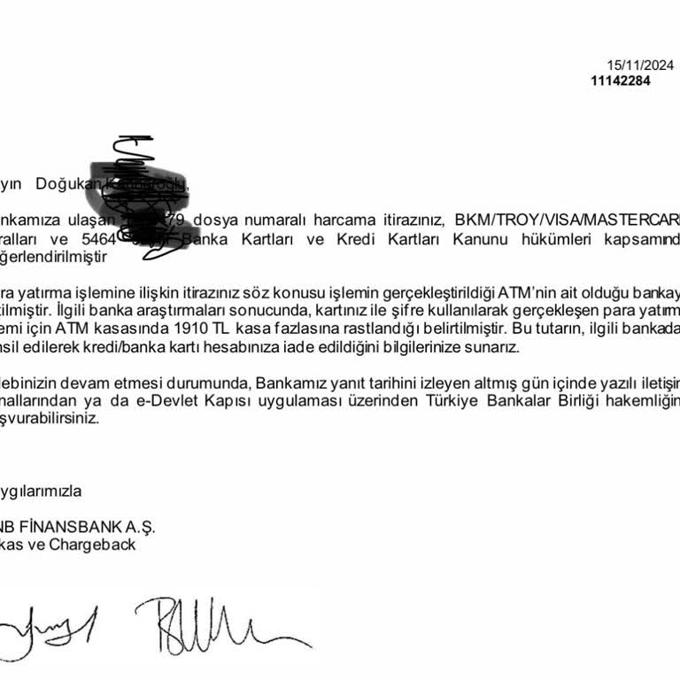 ATM Para Yatırma Sorunu Ve İade Beklentisi