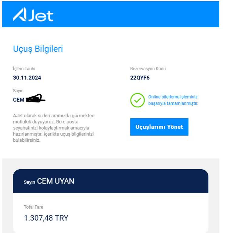 Ajet Firmasından Fatura Mağduriyeti