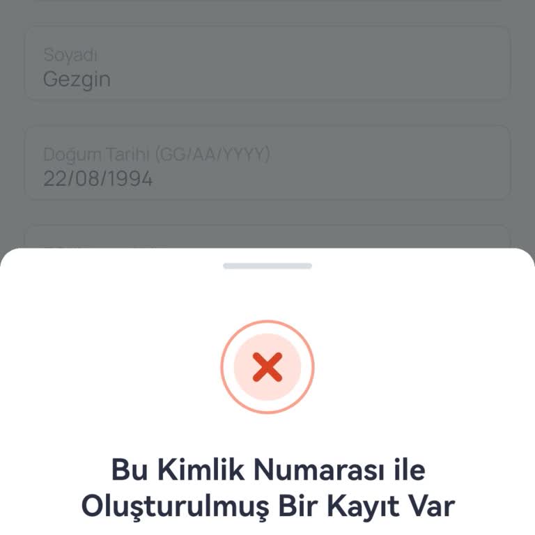 Numara Değişikliği Nedeniyle Uygulamaya Erişim Sorunu