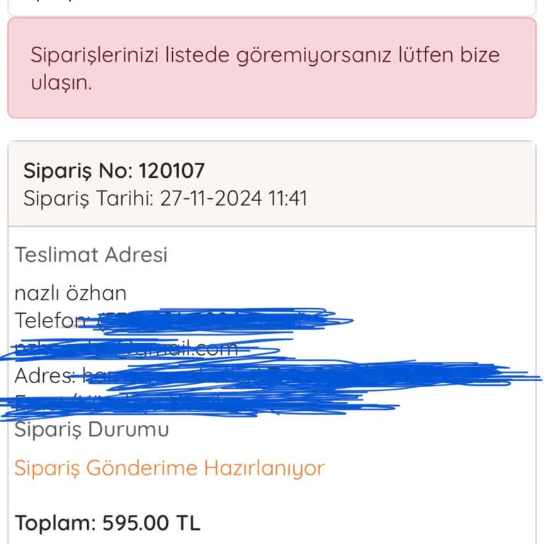 Noc Moda 14 Gündür Ürünüm Kargoya Verilmiyor