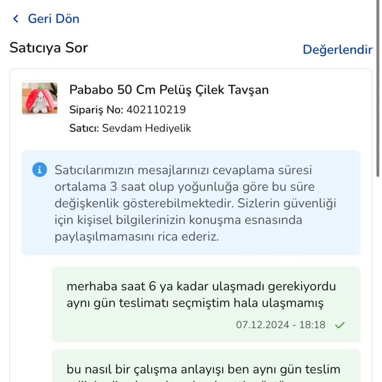 Çiçek Sepeti'nde Aynı Gün Teslimat Hayal Kırıklığı