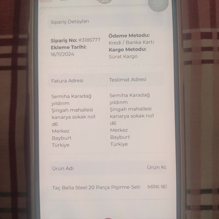 Taç'tan Sipariş Edilen Tencere Seti Teslim Edilemiyor