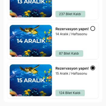 Akvaryum Etkinliğinde Bilet Sorunu