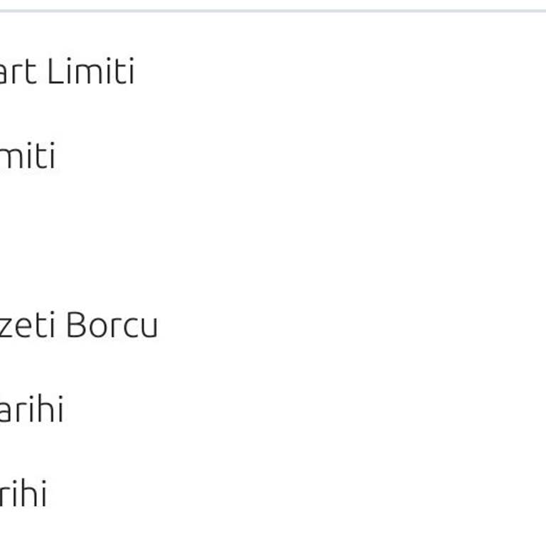 Kredi Kartı Limit Sorunu