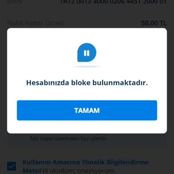 Kredi Kartı Blokesi Acil Kaldırılsın