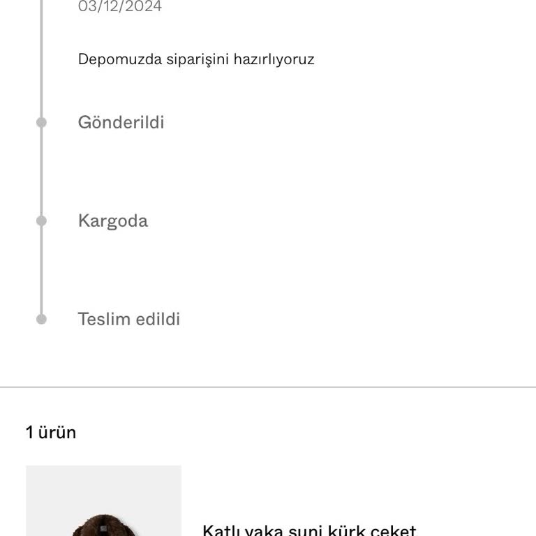 Bershka Siparişi Teslimat Sorunu