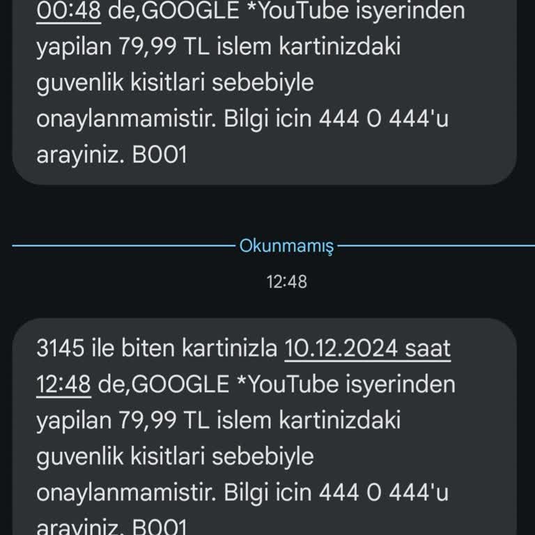 Youtube Hesabımdan İzinsiz Para Çekme Girişimi