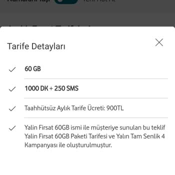 Vodafone Tarifesi Ve Cayma Bedeli Sorunu