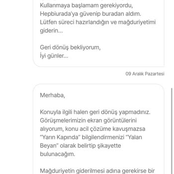 Hepsiburada'dan Geç Teslimat Ve İletişim Sorunu