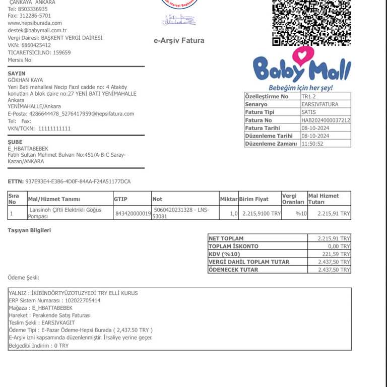 Eksik Parçalarla Gelen Lansinoh Süt Sağma Pompası