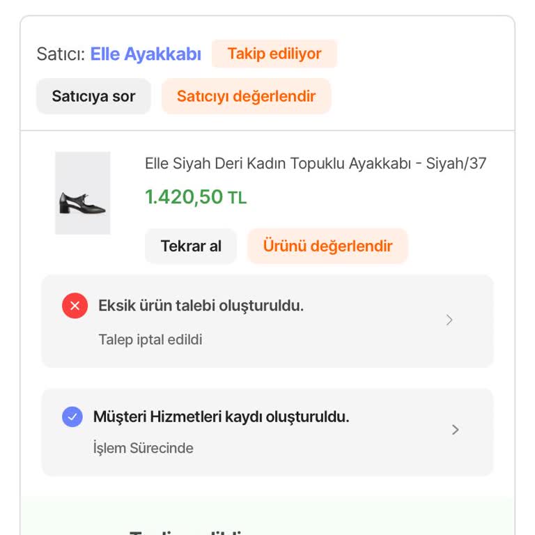 Eksik Ürün Teslimatı Ve Çözülmeyen Sorunlar