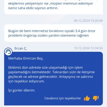 TurkNet Ekiplerinin Zamanında Müdahale Eksikliği Ve İnternet Kesintisi