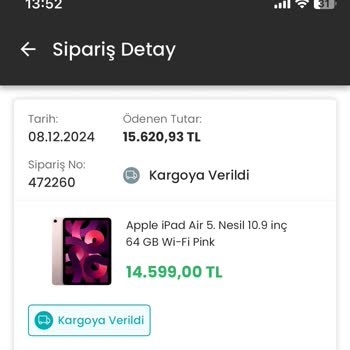 Yanlış Renk Ve Eksik Aksesuarlarla Gelen İpad Air 5