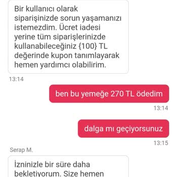 Yemeksepeti Ve Restoranın İlgisizliği Mağdur Ediyor