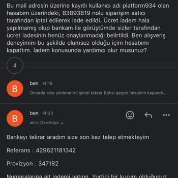 Gardrops'ta İade Sürecinde Yaşanan Sorunlar Ve Müşteri Hizmetleri Deneyimi