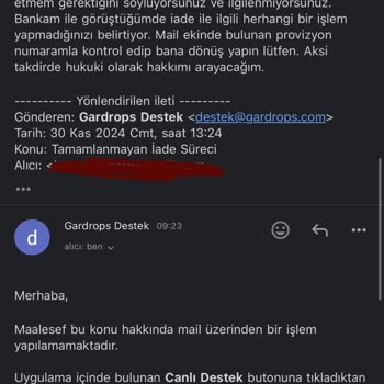 Gardrops'ta İade Sürecinde Yaşanan Sorunlar Ve Müşteri Hizmetleri Deneyimi