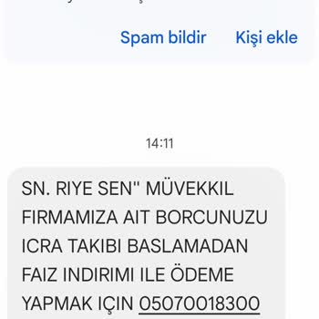 Borçsuz Kişiye Yanıltıcı İcra Mesajı